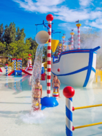 Camping Serignan Plage Herault Zwemmen Jeaux Waterspelen Boot