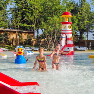 Camping Serignan Plage Herault Zwemmen Waterspelen Peuterbad