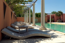 Campingplatz Serignan Plage Herault Balneo Anatomische Liegen Großes Becken Pool