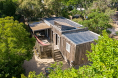 Camping Serignan Plage Herault Cabane Canardiere Premium 3 chambres Exterieur Vue aerienne