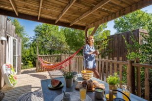 Camping Serignan Plage Herault Cabane Canardiere Premium 3 chambres Terrasse
