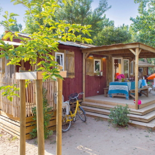 Camping Serignan Plage Herault Cabane Jardin Premium 3 chambres Exterieur