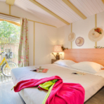 Camping Serignan Plage Herault Cabane Jardin Premium 3 chambres Chambre parentale