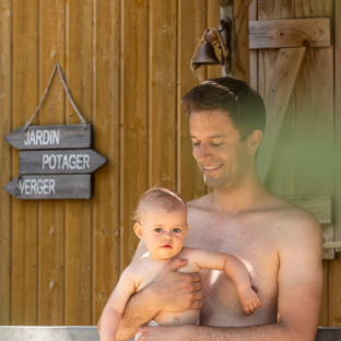 Camping Serignan Plage Herault Cabane Pecheur Premium 2 chambres Terrasse Bebe