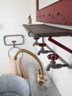 Campingplatz Serignan Plage Herault Cabane Robinson Premium 2 Zimmer Badezimmer Waschbecken