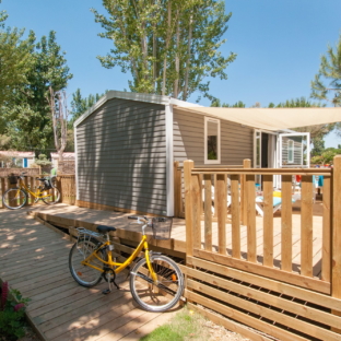 Campingplatz Serignan Plage Herault Cottage PEM 3 Blumen 2 Zimmer Zimmer Außenbereich Rampe