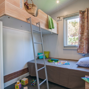 Camping Serignan Plage Herault Cottage PMR 3 Fleurs 2 chambres Chambre Enfant
