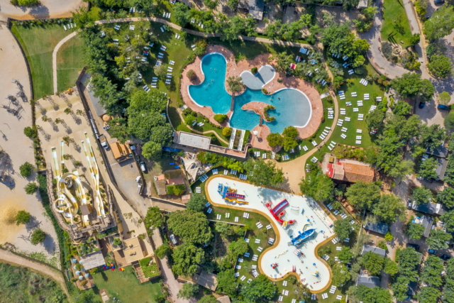 Camping Serignan Plage Herault Luchtfoto Waterpark