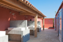 Serignan Plage campsite Herault Pitch Phare Ouest 2 Flowers Sanitary blocks Wash Basin