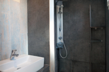 Serignan Plage campsite Herault Pitch Phare Ouest 2 Flowers Sanitary blocks Showers