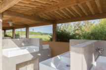 Campingplatz Serignan Plage Herault Stellplatz „Strand“ 3 Blumen Sanitäranlage