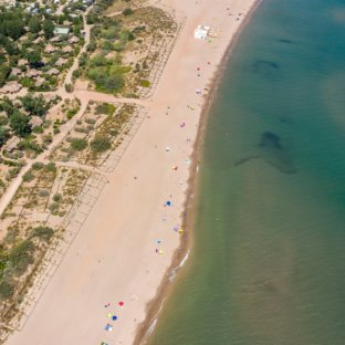 Campingplatz Serignan Plage Herault Strand Luftaufnahme