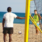 Campingplatz Serignan Plage Herault Jugendliche Strand Fußball