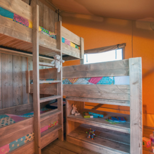 Camping Serignan Plage Herault Tente Lodge Seoune 2 Fleurs Chambre Enfant