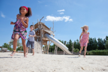 Serignan Plage Campsite Herault Children Outdoor Play Area Slide Cabin