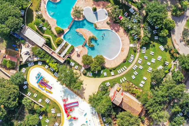 Camping Serignan Plage Herault Waterpark Luchtfoto